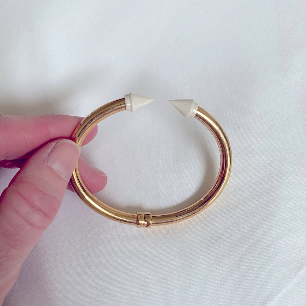 Cuff bracelet with enamel detail